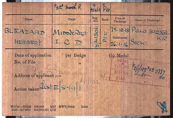 bleazard/images/Herbert Arthur Bleazard 1880 Medal Rolls Index